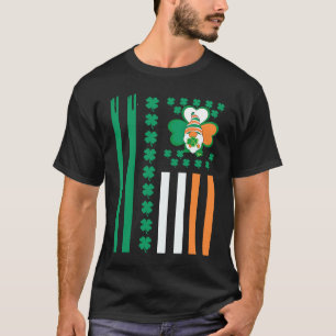 Camiseta Happy Patricks Day Gnome Com Shamrock EUA Irlanda