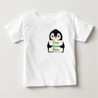 Camiseta Happy penguin holding a sign to personalize