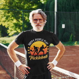 Camiseta Happy People Play Pickleball funny pickleball