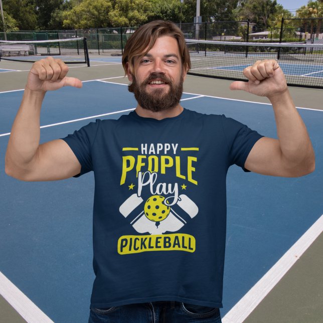 Camiseta Happy People Play Pickleball Funny Pickleball (Criador carregado)