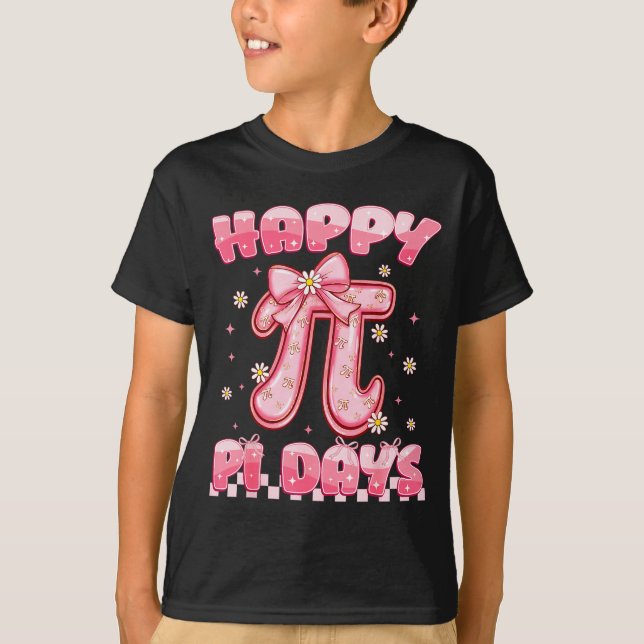Camiseta Happy Pi Day 3.14 Be Irrational Coquette Bow Math  (Frente)