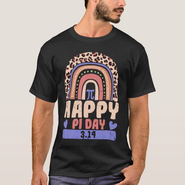 Camiseta Happy Pi Day Mathematic Science Math Teacher Leopa (Frente)