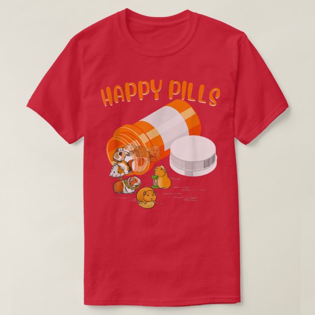 Camiseta Happy Pill Guinea Pig 726 (Frente do Design)