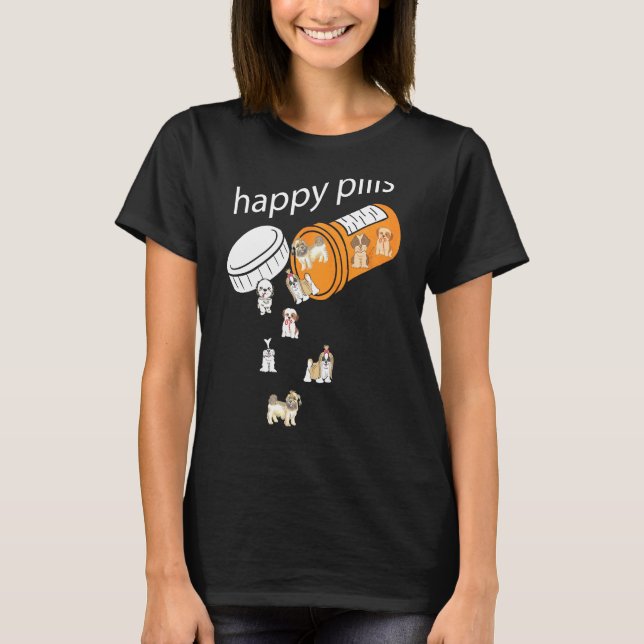 Camiseta Happy Pills Shih Tzu (Frente)