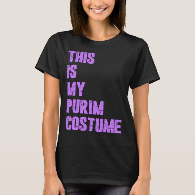 Camiseta Happy Purim Hamantash This Is My Purim Costume Jew (Frente)