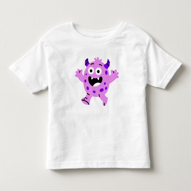 Camiseta Happy Purple Monster Kids (Frente)