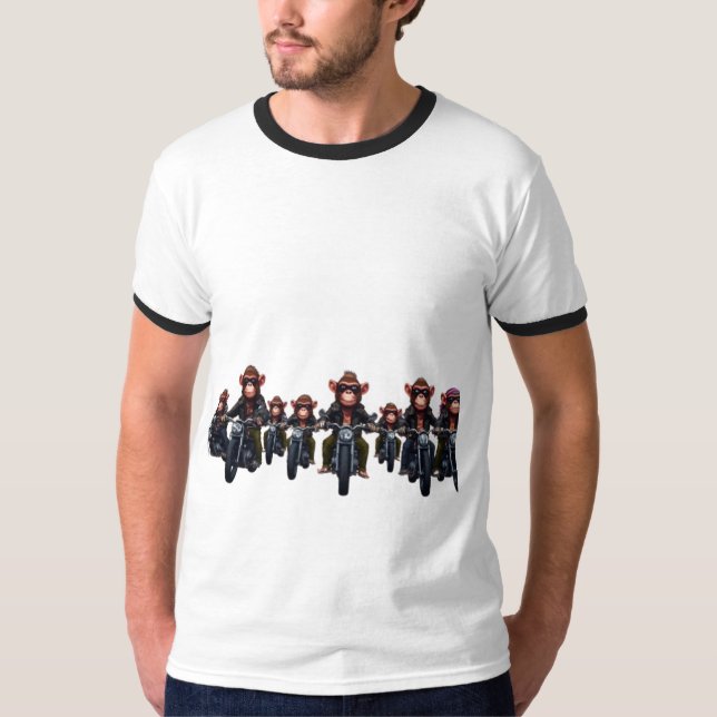 Camiseta Happy Rockin' Chimp Drummer (Frente)