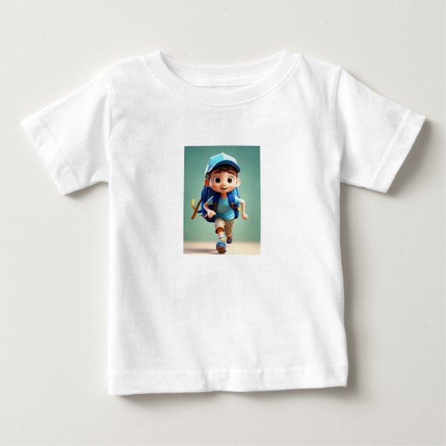 Camiseta "Happy Runner Kid Tee: Estilo Pixar Divertido" Beb (Frente)