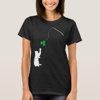 Camiseta Happy Saint Patrick s Day Shamrock Cat Shamrock Ki