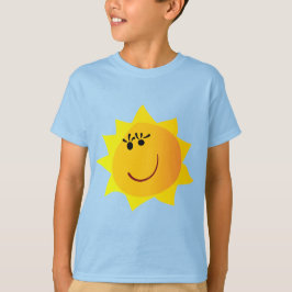 Camiseta "Happy Smiling Sun" Bright Yellow Graphic Boys' 