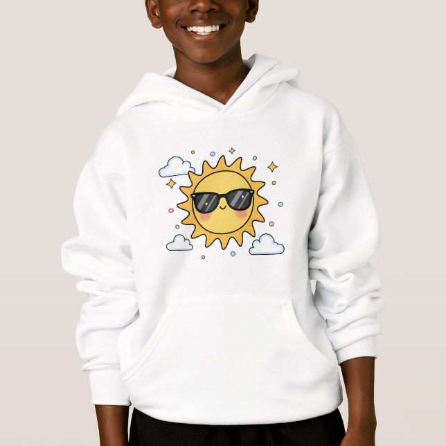 Camiseta Happy Smiling Sun Cartoon - Minimalist Kawaii Suns (Frente)