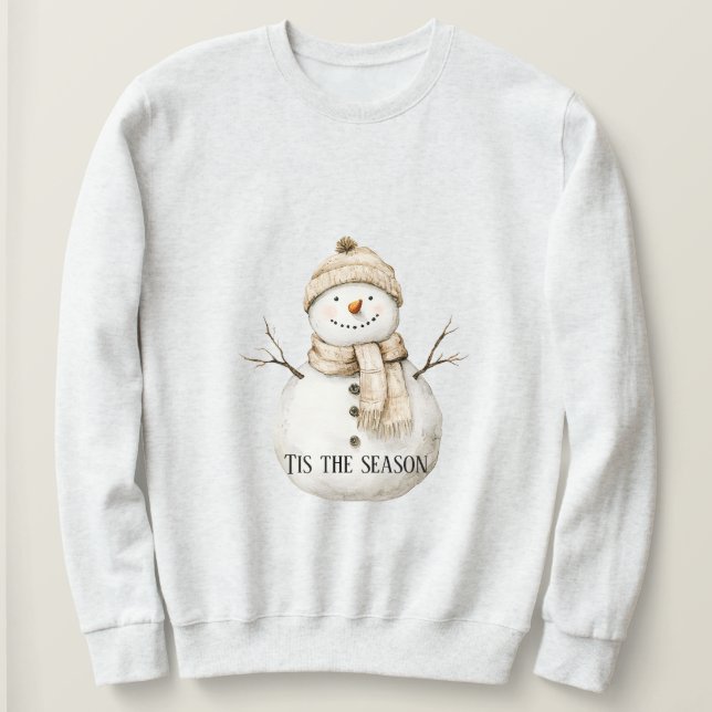 Camiseta Happy Snowman Christmas (Frente do Design)