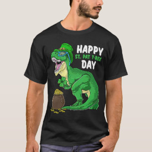 Camiseta Happy St Pat Trex Day Dino St Patricks Day Toddler