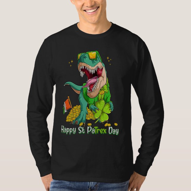 Camiseta Happy St Pat Trex Day Dino St Patricks Day Toddler (Frente)