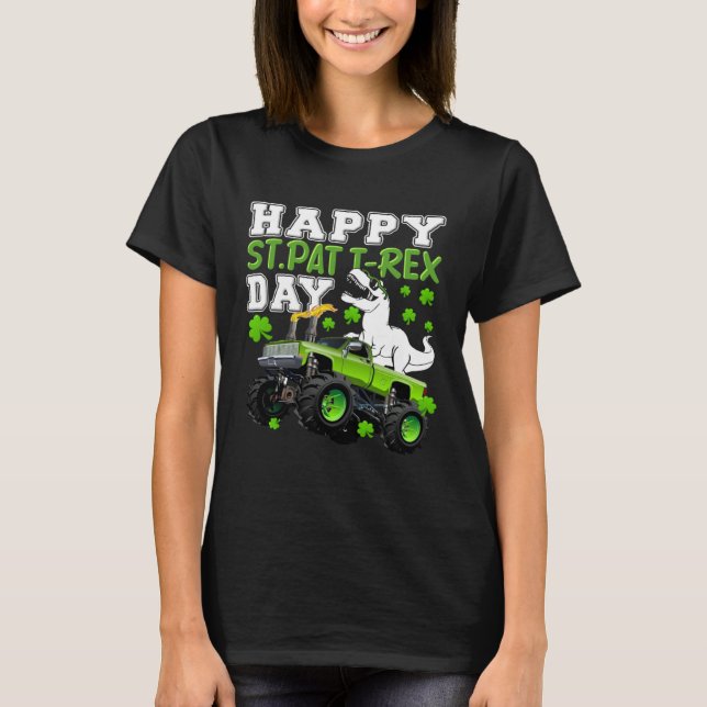 Camiseta Happy St Pat Trex Day Dinosaur St Patricks Day Tod (Frente)