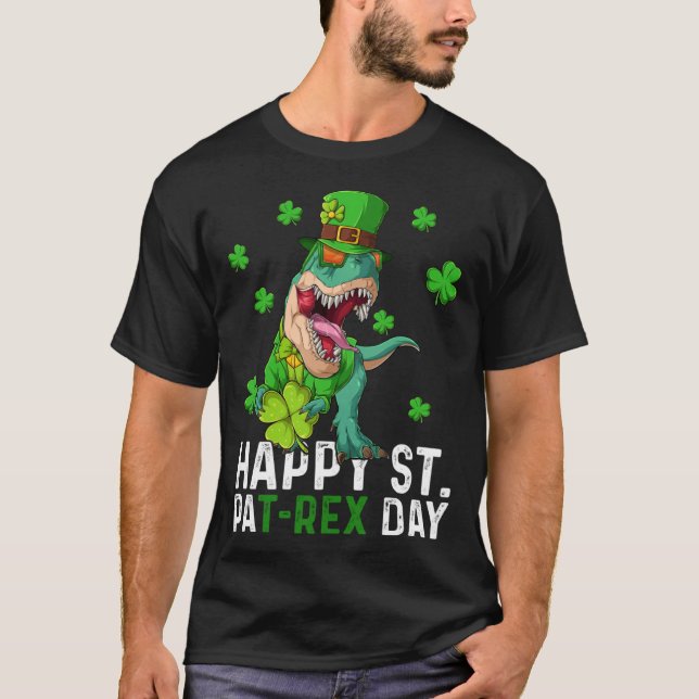 Camiseta Happy St Pat Trex Day Dinosaur St Patricks Day Tod (Frente)