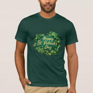 Camiseta Happy St. Patrick’s Day Clover Design