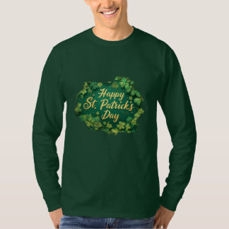 Camiseta Happy St. Patrick’s Day Clover Design