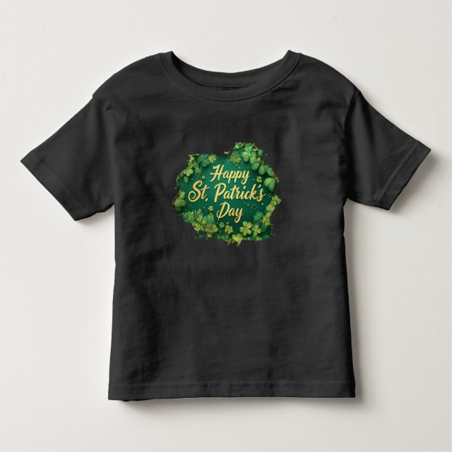 Camiseta Happy St. Patrick’s Day Clover Design (Frente)