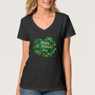 Camiseta Happy St. Patrick’s Day Clover Design