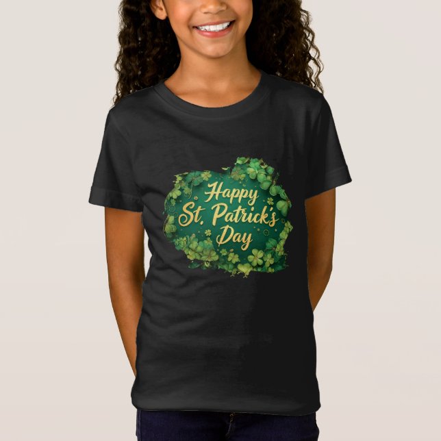 Camiseta Happy St. Patrick’s Day Clover Design (Frente)