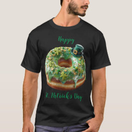 Camiseta Happy St. Patrick’s Day Donut with Leprechaun Hat