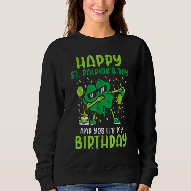 Camiseta Happy St Patricks Day Birthday Shamrock Dab Bday P (Frente)