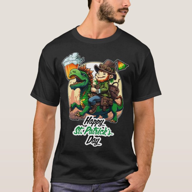 Camiseta Happy St Patricks Day Dinosaur St Pat Rex Day Todd (Frente)