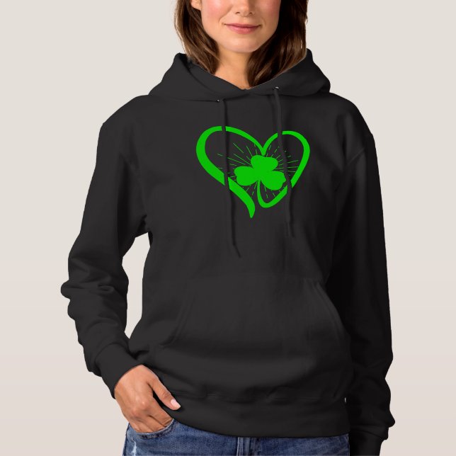 Camiseta Happy St Patrick's Day Irish Shamrock Heart Family (Frente)