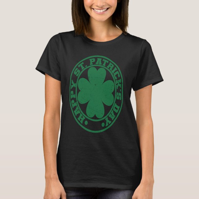 Camiseta Happy St Patrick's Day Men Women Kids Shamrock (Frente)