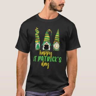 Camiseta Happy St Patrick's Day Three Gnome Irish Shamrock