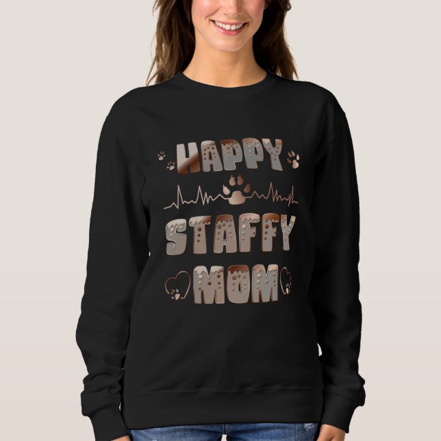 Camiseta Happy Staffy Mom (Frente)