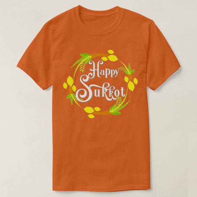 Camiseta Happy Sukkot Holiday Jewish s Sukkah For Children  (Frente do Design)