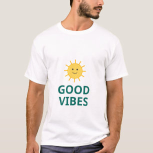 Camiseta Happy Sun Good Vibes   Sol de Verão Diver
