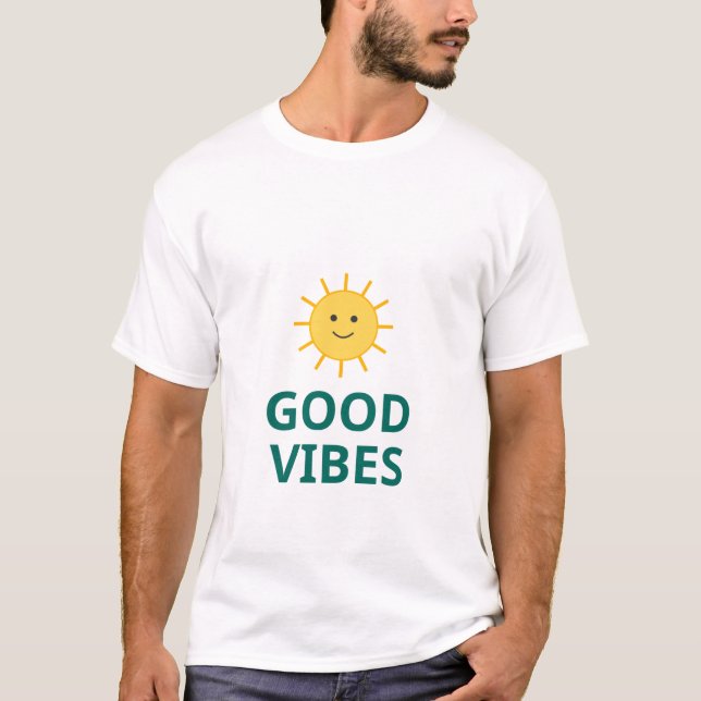 Camiseta Happy Sun Good Vibes | Sol de Verão Diver (Frente)