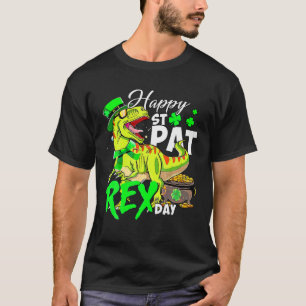Camiseta Happy T Rex Saint Patrick's Day Dinosaur Boys Kids