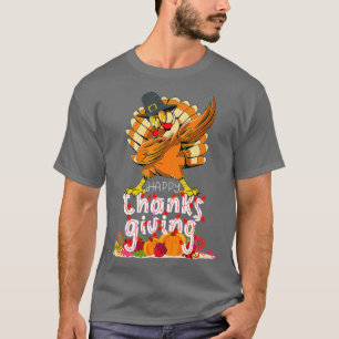 Camiseta Happy Thanksgiving Dabbing Turkey Day Men Women K