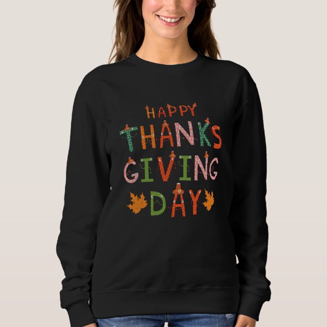 Camiseta Happy thanksgiving day colorful (Frente)