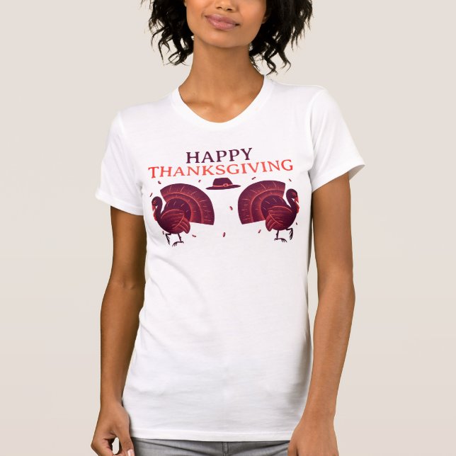 Camiseta Happy Thanksgiving Gobble Gobble Shirt (Frente)