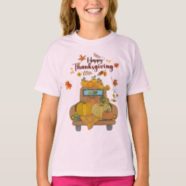 Camiseta Happy Thanksgiving Pumpkin Truck | Cozy Autumn