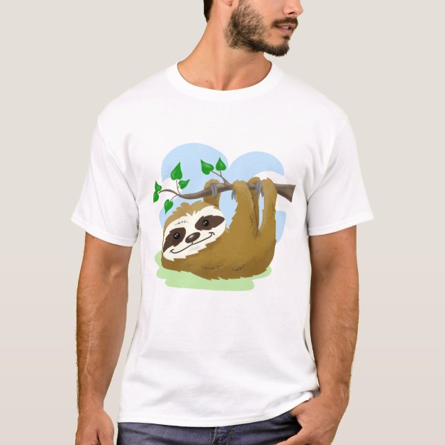 Camiseta Happy Tree Sloth (Frente)