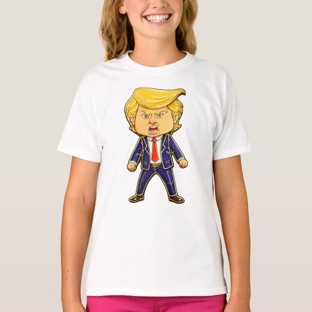 Camiseta Happy Trump, Funny Trump Meme Angry Trump Pop Art (Frente)