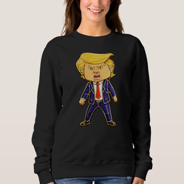 Camiseta Happy Trump Lapel Pin Meme Angry Trump Pop Art (Frente)