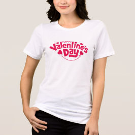 Camiseta Happy Valentine's day cute red heart