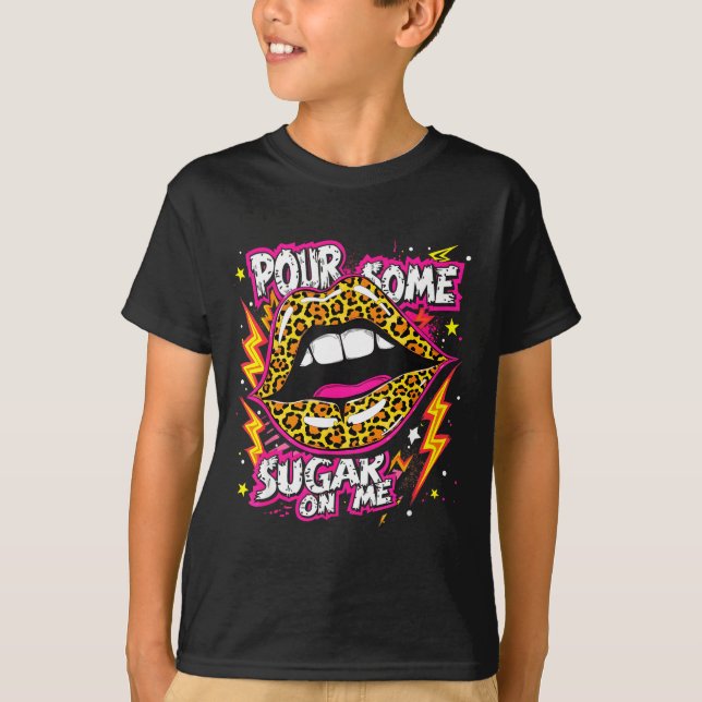 Camiseta Happy Valentine's Day Leopard Lips Ur Some Sugar A (Frente)