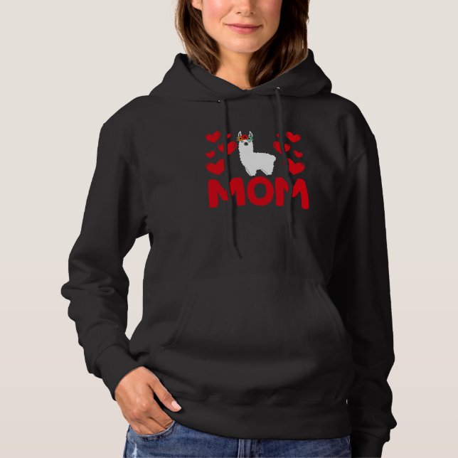 Camiseta Happy Valentine's Day Llama Mom Mothers Day Valent (Frente)
