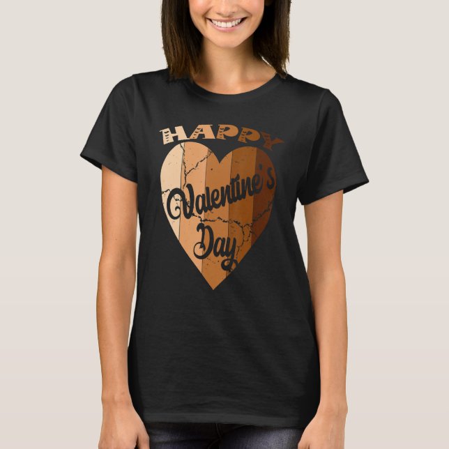 Camiseta Happy Valentine's Day Melatonin Heart Black Histor (Frente)