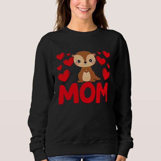 Camiseta Happy Valentine's Day Otter Mom Mothers Day Valent (Frente)