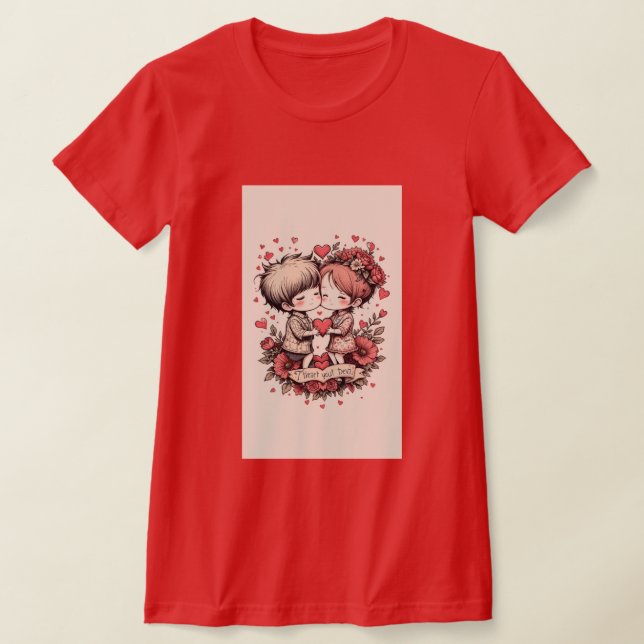 Camiseta Happy Valentine's Day Personalized Gift (Postura )