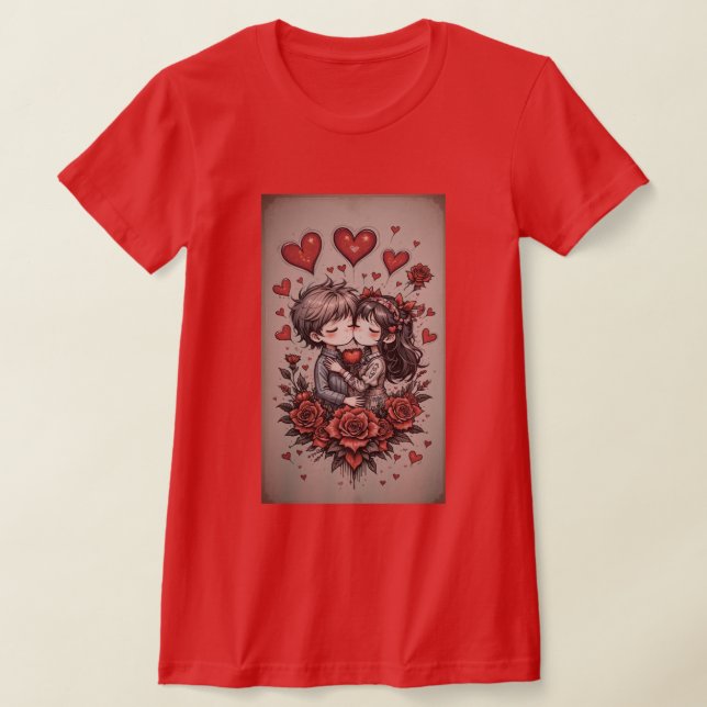 Camiseta Happy Valentine's Day Personalized Gift (Postura )